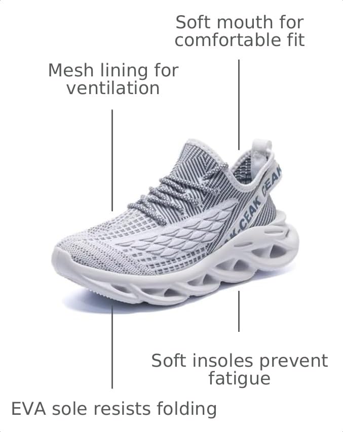 Image of Jakcuz Plus Size Men's Lightweight Walking Shoes Mesh Fish Scale Pattern Fashion Sneakers