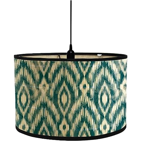 FANSU Modern Yellow Blue Drum Lampshade Cover