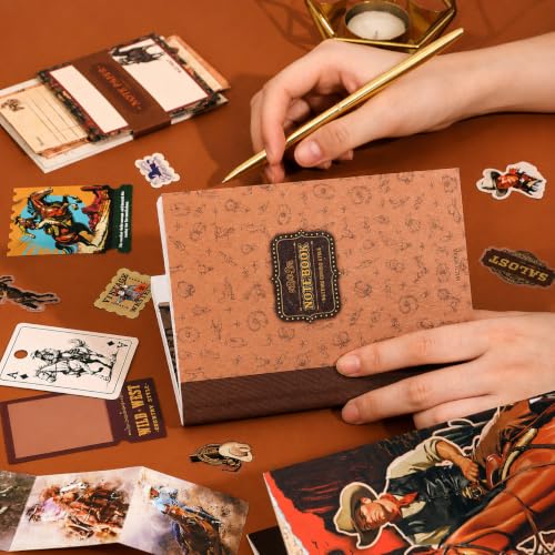 Image of RANDEN Horse Journaling Kit, 346PCS Vintage Scrapbook & Stationery Set with Aesthetic Stickers, Ephemera Pack and Journal Supplies for Bullet Journals, Planners, Albums & Creative Crafts (Horse)