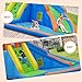 OLAKIDS Inflatable Water Slide, Kids Bounce House with Slide Climbing Wall Splash Pool, Outdoor Jumping Castle Inflatable Obstacle Course for Backyard with Carrying Bag Repairing Kit Stakes