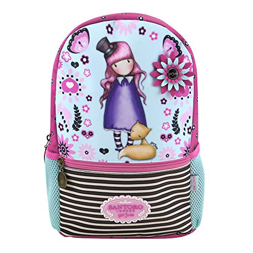 SANTORO GORJUSS Mochila Pequeña Para Carr  Niñas  Turquesa    3x29x35 cm  W