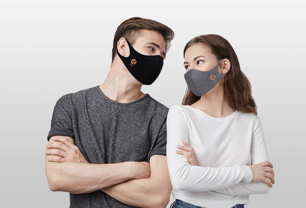 Maschera in rame linea rame - riutilizzabile lavabile maschera protettiva - Navy L