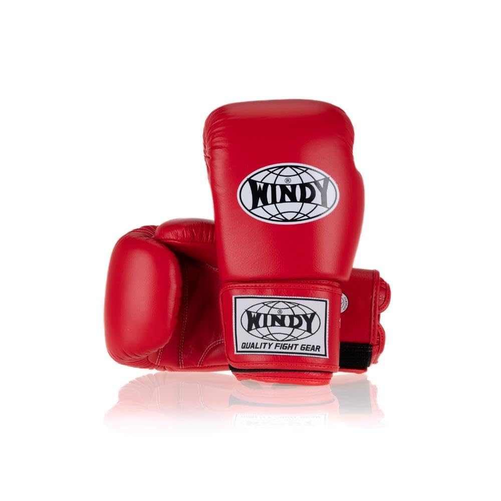 Windy Classic Leather Boxing Gloves | Sparring Gloves for Boxing, Muay Thai, MMA and Kickboxing | 10oz 12oz 14oz 16oz Training Gloves