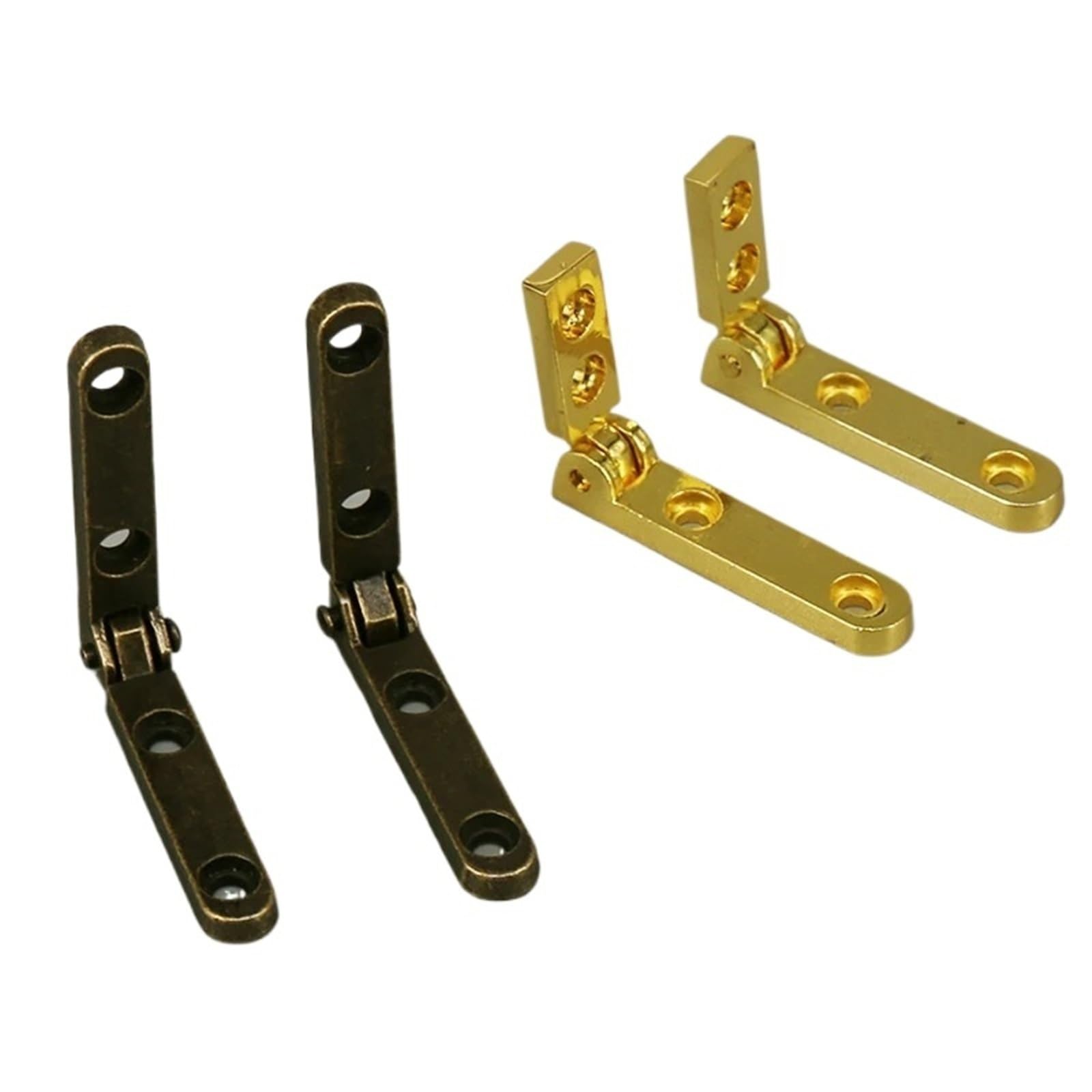 Rmwkrmogrf D Small Jewelry Box Hinges Wooden Accessories 90 Egree Folding Hinge Zinc Alloy With Screws 4Pcs(D)