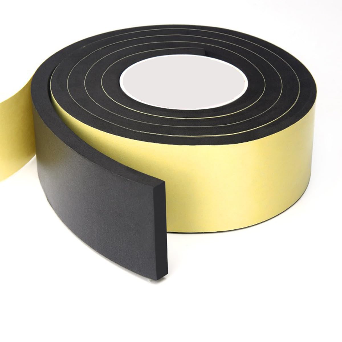 XMRISE Weather Stripping Foam Self Adhesive Solid Rubber Sheets, Rolls & Strips for Gaskets Crafts Pads,3mmx30mmx5m