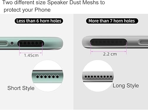 Miniatura 3 de 48 calcomanías universales de malla para altavoz de teléfono, compatibles con iPhone 17, 16, 15 Pro Max, iPhone 14, 13, 12, Samsung Galaxy S23-S20,