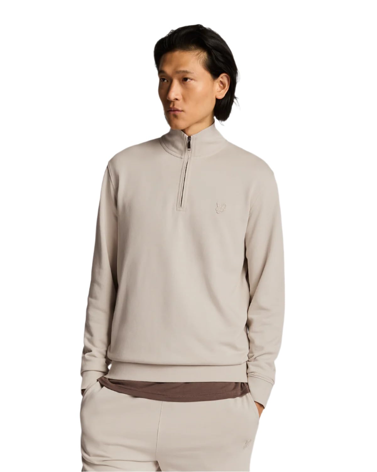 Lyle & Scott Men's Cove Superfine Quarter Zip Cotton Sweater - L