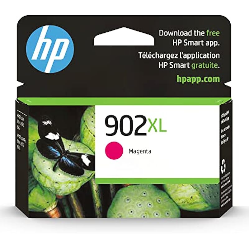 HP 902XL Magenta High-yield Ink Cartridge | Works with HP OfficeJet 6950, 6960 Series, HP OfficeJet Pro 6960, 6970 Series | Eligible for Instant Ink | T6M06AN Magenta
