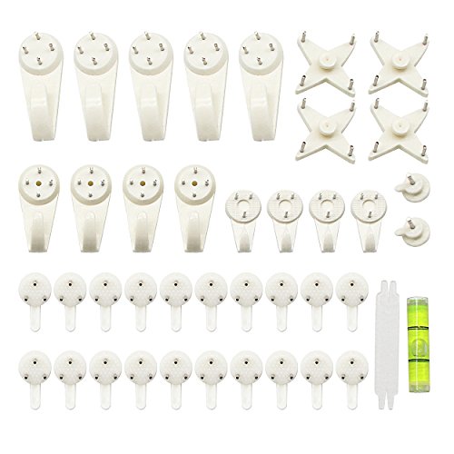 CERRXIAN - Gancho para colgar cuadros de yeso (39 ganchos), color blanco