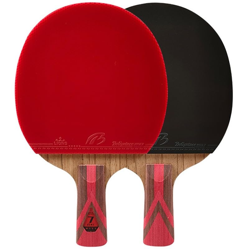 TYGXING Professional Table Tennis Bat, 7-Star Table Tennis Racket, High Performance Ping Pong Bat for Beginners and Advanced Players(Color:Short Handle)