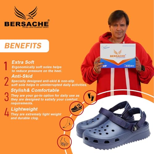 Image of BERSACHE Extra Soft Classic Casual with Regular wear with Ultra Soft & Flexibility Technology Clog for Men's /Boy's Beige