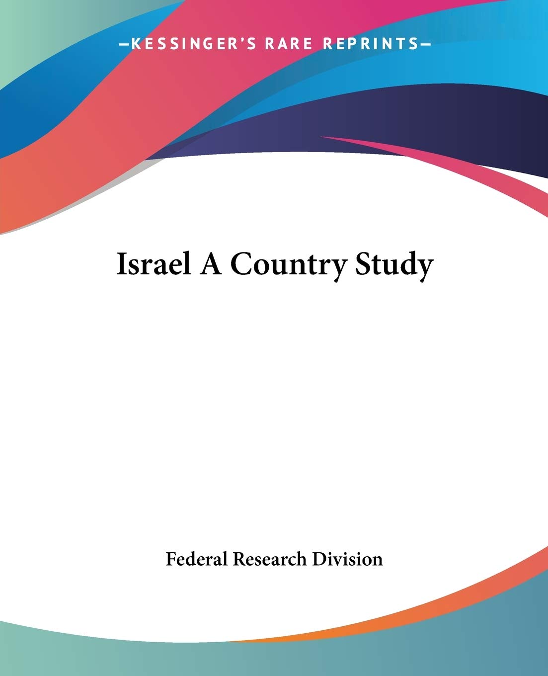 Buy Israel A Country Study — BookShops.in