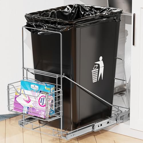 Hailivike Pull Out Trash Can Holder Under Cabinet