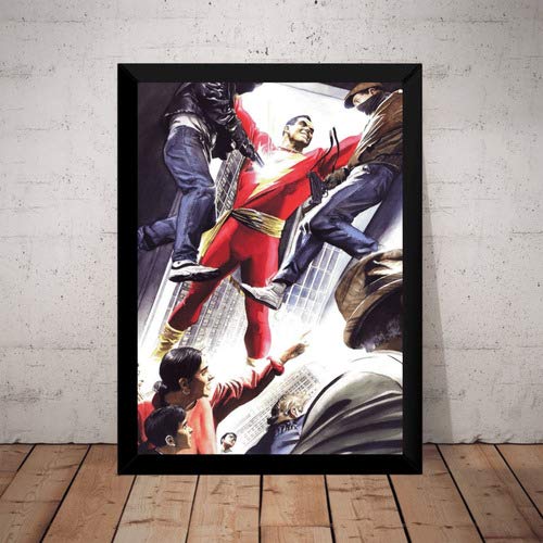 Quadro Shazam! Capitão Marvel Dc Arte De Alex Ross