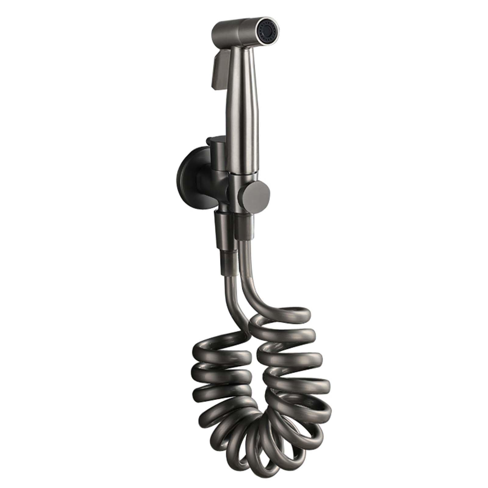 Ducha bidet para WC gris pistola con tubo de resorte de 2 metros para higiene intima