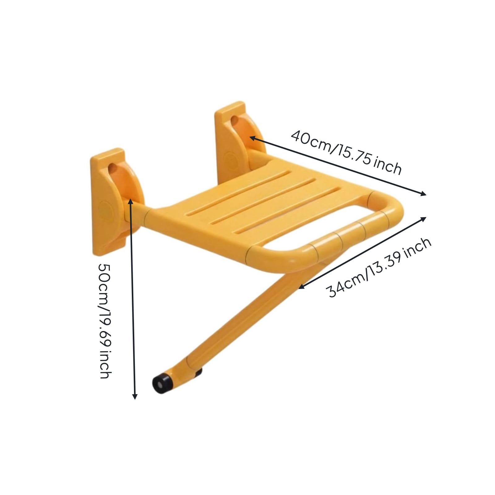 Asiento Ducha Plegable Estable Asiento Baño Abatible Impermeable Taburete Baño Pared para Usuarios con Movilidad Reducida, Ancianos, Style A