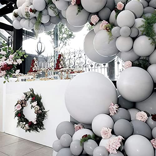 Image of PartyWoo Gray Balloons, 51 pcs 12 Inch Matte Gray Balloons, Grey Balloons for Balloon Garland or Balloon Arch as Birthday Party Decorations, Wedding Decorations, Baby Shower Decorations, Gray-Y71