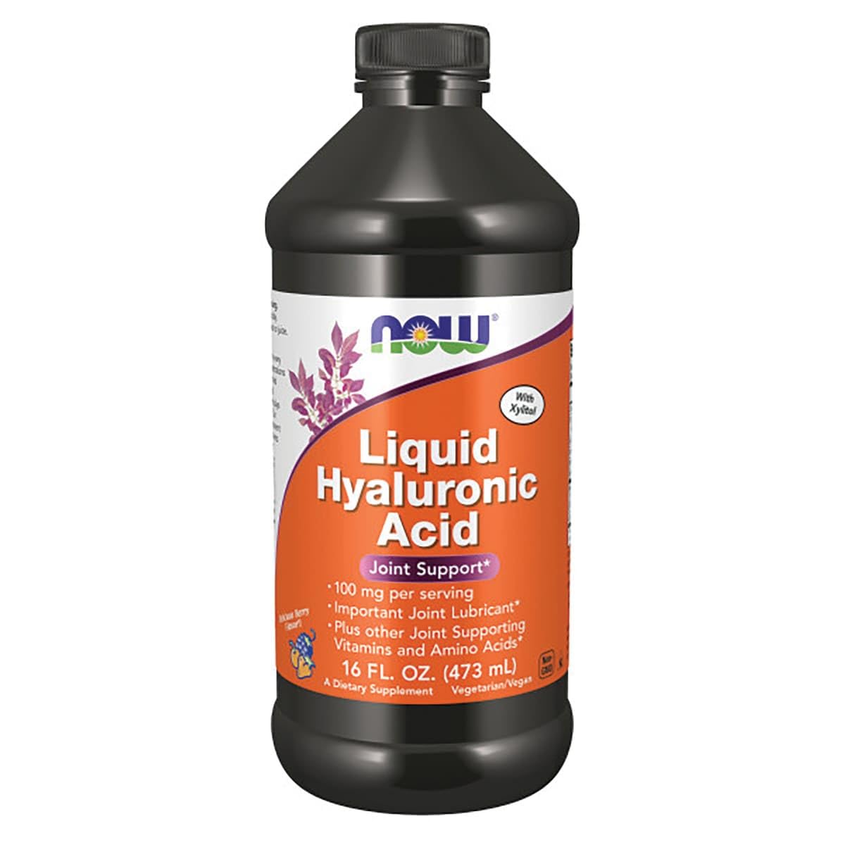 NOW Foods - Liquid Hyaluronic Acid High Potency Berry Flavor -100 Mg. 16oz