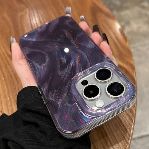 Coque iPhone 15 Pro housse antichoc dégradé shiny gradient violet foncé