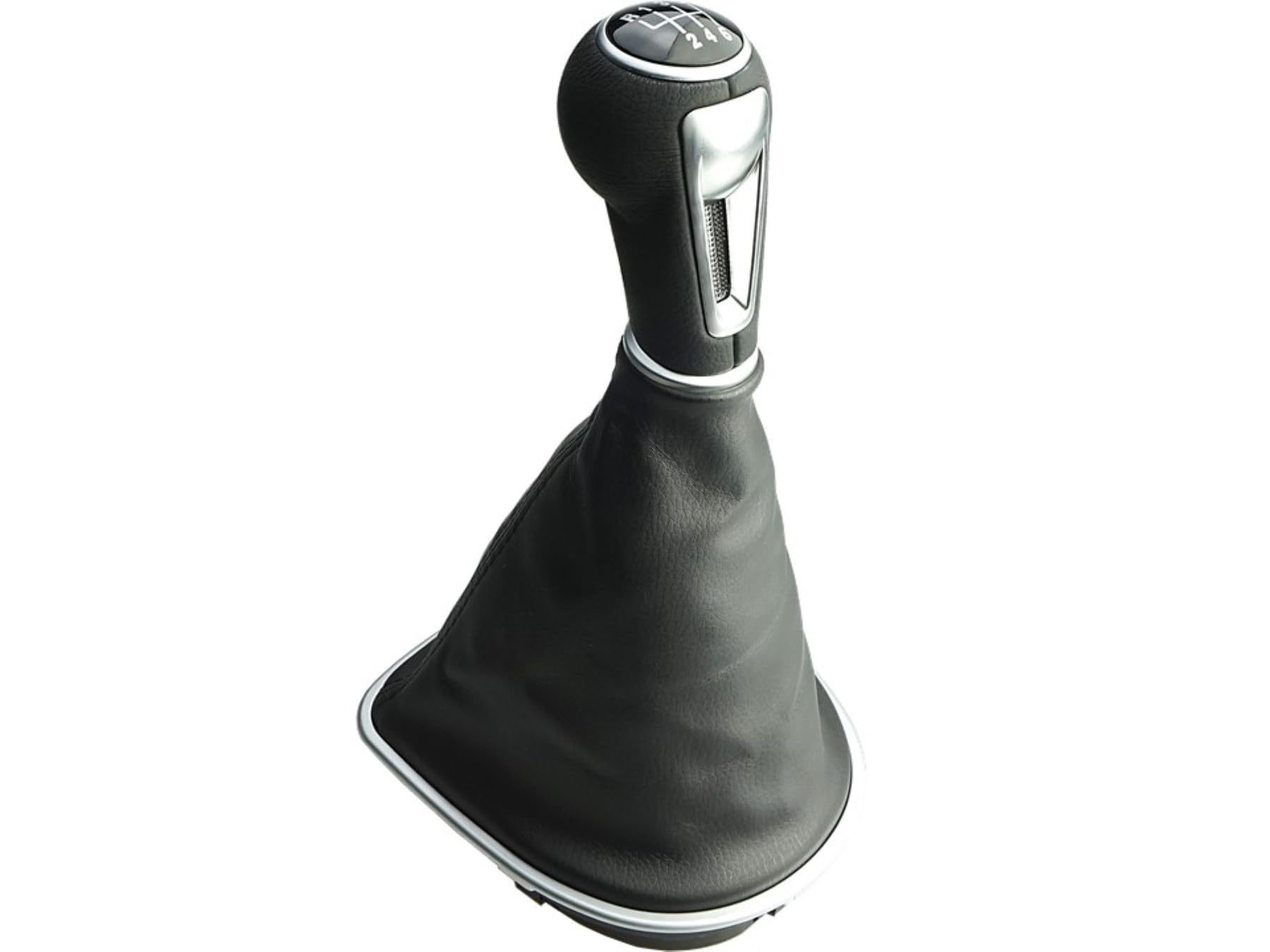 Schaltknauf 6 Gang + Schaltmanschette + Rahmen kompatibel für Seat Leon II 2005-2012, Toledo III 5P2 2004-2009, Altea 5P1 2004-2010, Altea XL 5P5 2006-2015