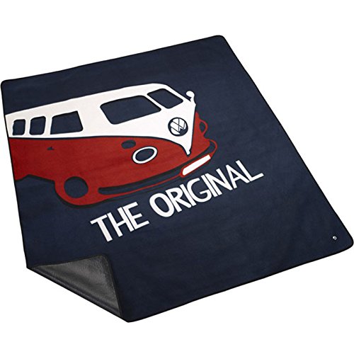 Preisvergleich Produktbild Volkswagen 7E0084509 Picknickdecke T1, Dunkelblau / Weiß / Rot