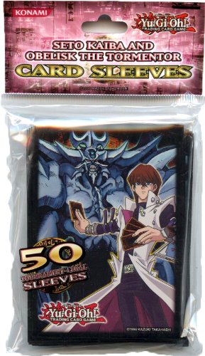 Trading Card Supplies - Konami DECK PROTECTORS - SETO KAIBA & OBELSIK the TORMENTOR (50 pack - Small
