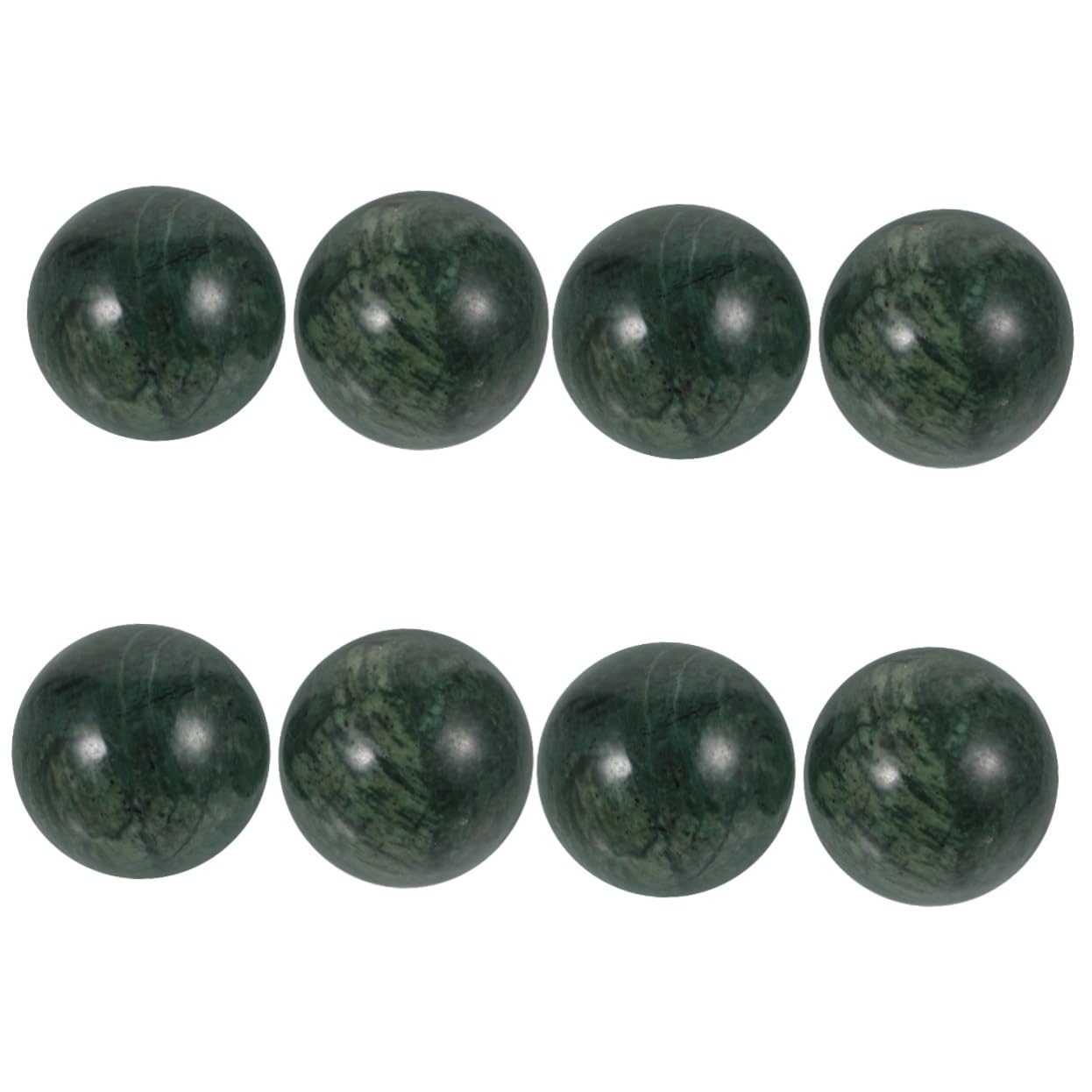 FRCOLOR 8stücke Jade Handballs Wiederverwendbare Handmassagebälle Für Handgelenk-training Und Entspannung Naturstein Fitnesszubehör Für Erwachsene Hochwertige Handmassagegeräte