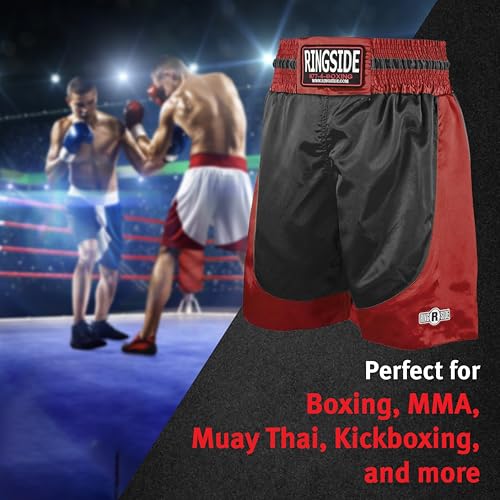 Image of Ringside Pro-Style Boxing Trunks, Satin Shorts for Men and Women, Ideal for Boxing, MMA, Muay Thai