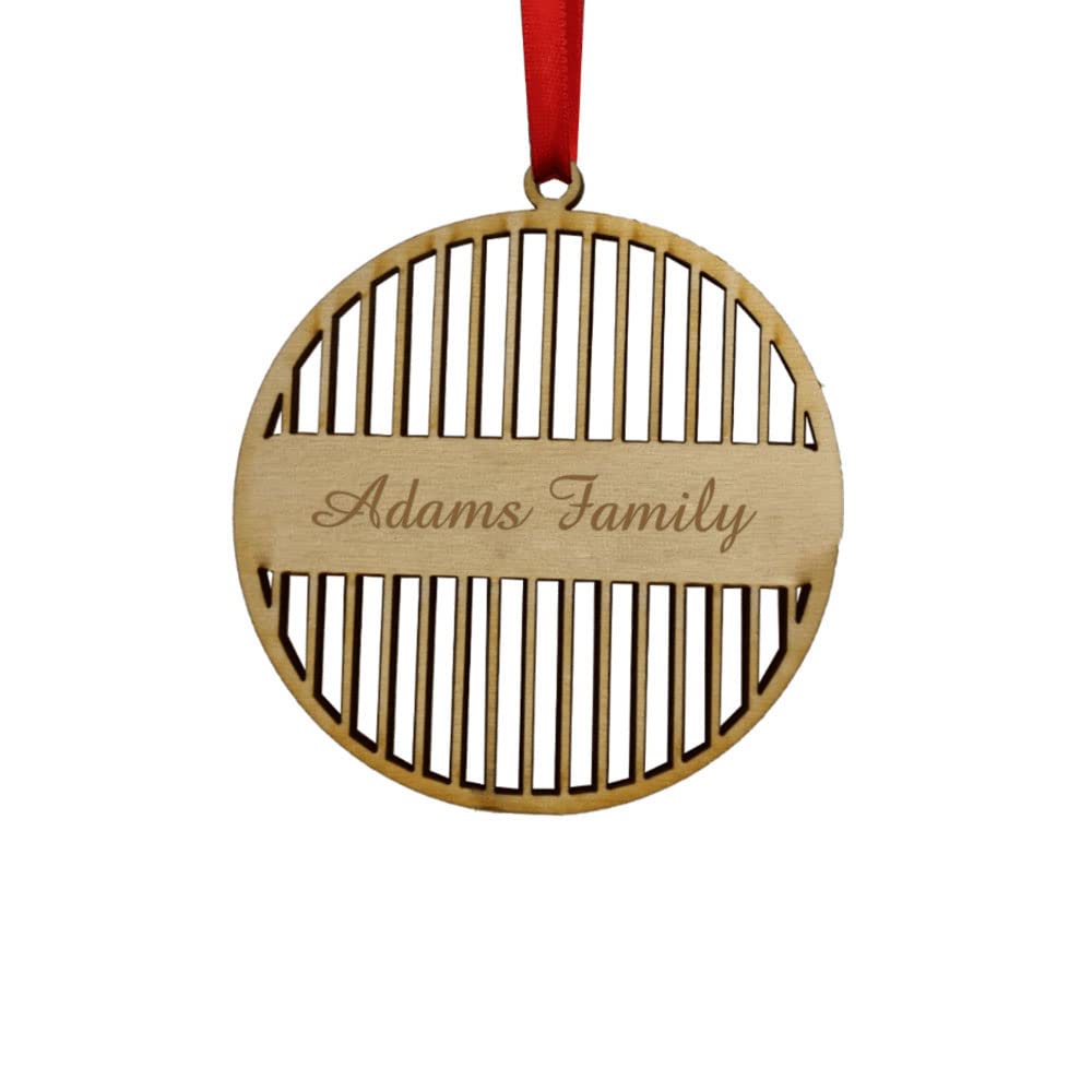 Personalised Wooden Bauble Decoration - Engraved with any name or custom text