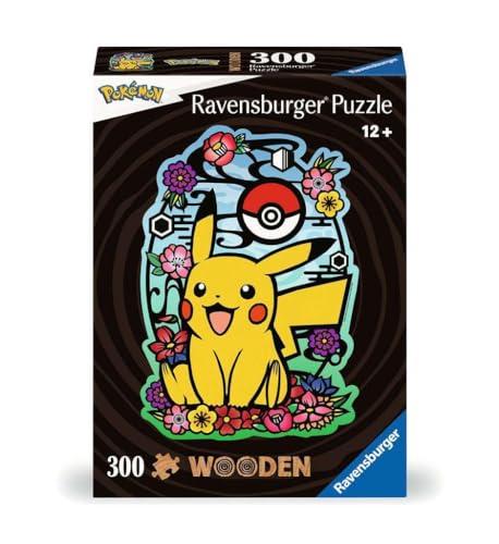 Ravensburger - Puzzle: Madera Pikachu, 300 Piezas, Puzzles para Adultos, Rompecabezas para Adultos,...
