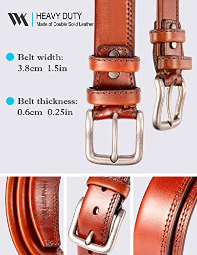 WOLFANT Thicken Heavy Duty EDC Work Gun Belts for Men,100% Italian Full Grain Real Solid Leather2