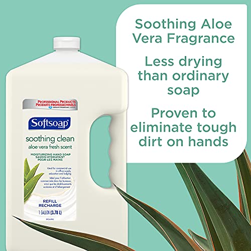 Softsoap Liquid Hand Soap Refill, Soothing Clean, Aloe Vera Fresh Scent - 1 Gallon, Pack Of 4 #TOP4