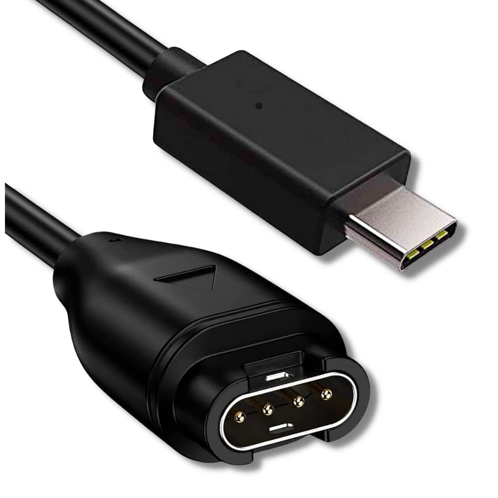 Crysendo Charger for Garmin Forerunner 45/245/945, Fenix 5/6, Vivoactive 3/4, Instinct Smartwatches | Replacement Charging Cable Cord | Portable Type C USB Charger Dock Cable (Black - 1m/3.3ft) (B0C58JVRPD) Amazon Price History, Amazon Price Tracker