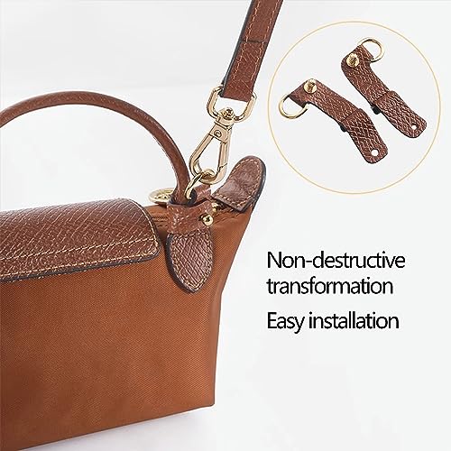 Image of Chispee Leather Bag Shoulder Strap, Purse Straps Replacement Crossbody Adjustable Conversion Kit for Longchamp Mini Bag