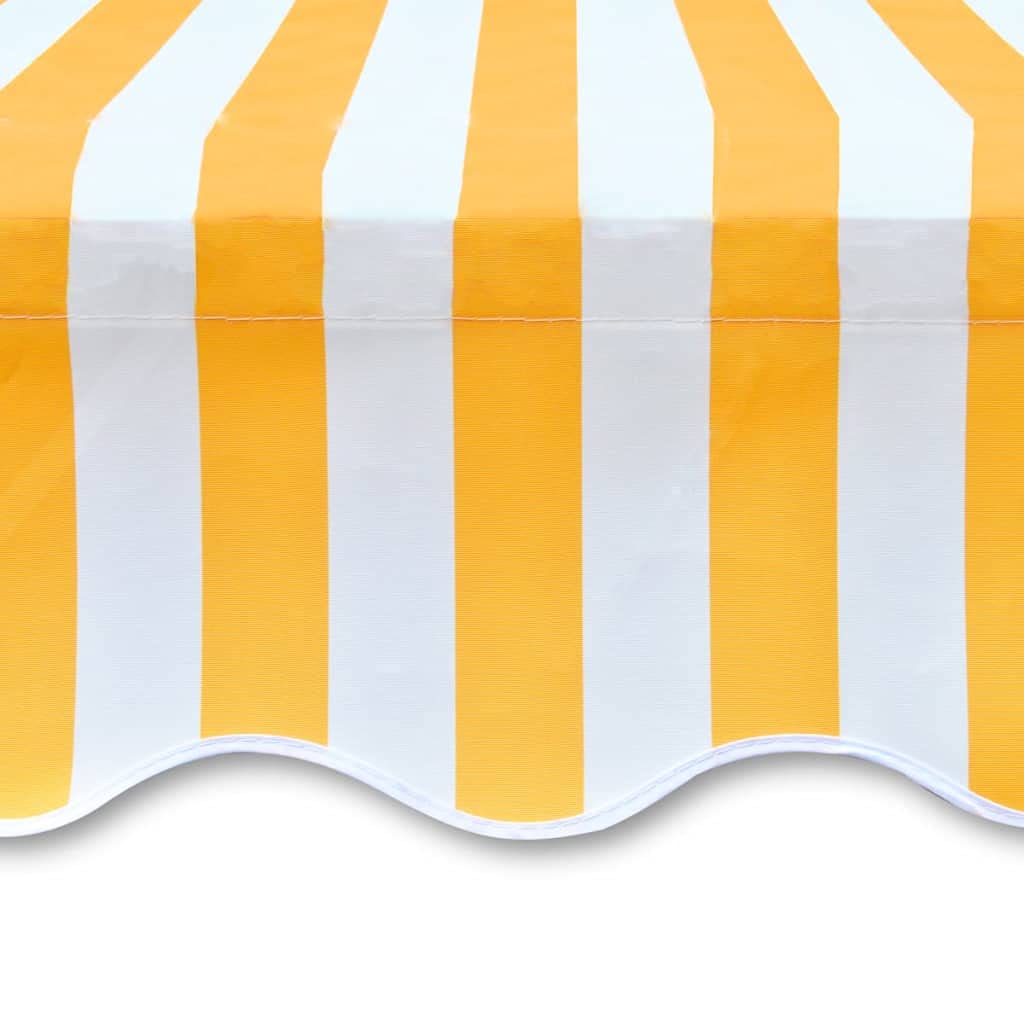 Tendone Parasole Arancio e Bianco 500x300 cm - Zewnętrzna markiza przeciwsłoneczna, idealna na taras, balkon, do ogrodu, ochrona przed promieniowaniem UV, wodoodporna, tkanina