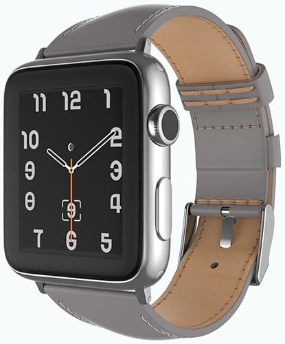 Snakehive Correa de cuero genuino compatible con Apple Watch  Compatible con Apple Watch de 1.496 in 1.575 in 1.614 in 1.654 in 1.732 in 1.772 in