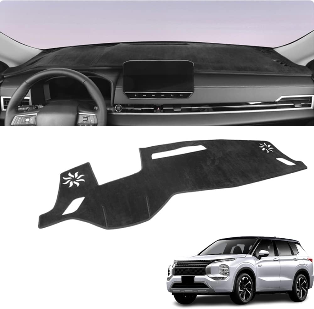 Kakash Custom Interior Accessories for Mitsubishi Outlander 2022 2023 2024 PHEV 2023 2024 Dashboard Cover Mat Dash Covers Reduces Glare Eliminates Cracking Protector Sunshade No Glare(with HUD)
