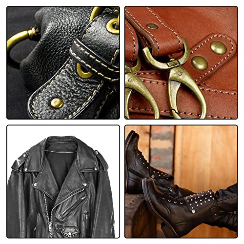 Tlkkue TLKKUE01 360 Sets Leather Rivets 4 Colors Double Cap Rivets Tubular 3 Sizes thumb #5