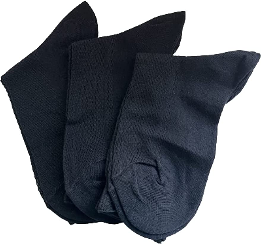 Socks for men, lightweight, breathable socks, Men's cotton, plain socks Black 3-Pairs XL (11-13)2