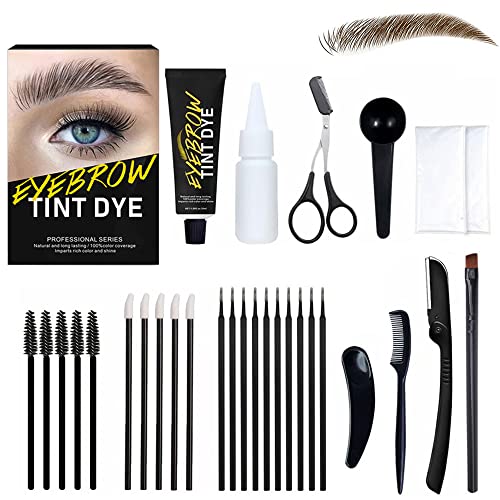 SHEEYOON Eyebrow Dye Kit, Professional Update Formula Brow Eyelash Tint Cream