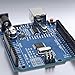 UNO R3 Board ATmega328P with USB Cable(Arduino-Compatible) for Arduino, Input Voltage 7-12V, 16MHZ,14 Digital 1/0 pins Support PWM, SRAW 2KB, Compatible with RPi 4B/3B+/3B/2B/B+/Zero/Zero W