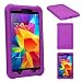 Produktbild TECHGEAR Schutzhülle für Samsung Galaxy Tab 4 7,0 (SM-T230 SM-T231 SM-T235), [Kinderfreundlich] Leichtes Koffer Silikon Soft Shell Anti-Rutsch-Shockproof verstärkte Ecken + Displayschutzfolie. Lila