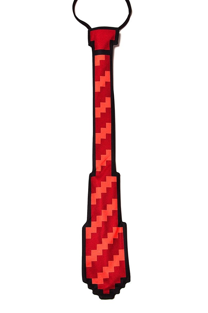 EliteRed Microfiber Tie | 8 Bit Necktie