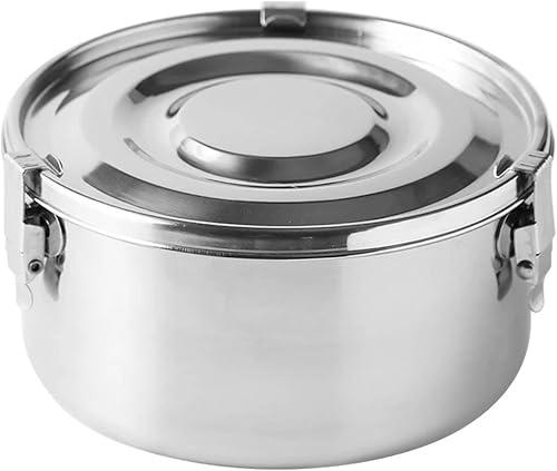 ADSRB - Lonchera de acero inoxidable a prueba de fugas con tapa, caja Bento para almacenamiento de alimentos (color  D, tamaño S)