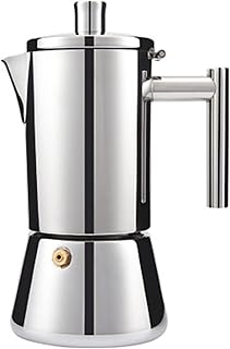 Cafetière De Style Italien Moka Pot En Acier Inoxydable Pot De Café Machine À Expresso 300ml Convient Pour Chauffage Au Gaz À Induction (Color : 300ml mirror)