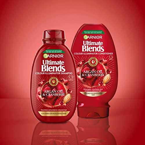 Garnier Ultimate Blends Argan & Cranberry Protecting and Illuminating Vegan Conditioner for Coloured Hair 6 x 400 ml - Image 6