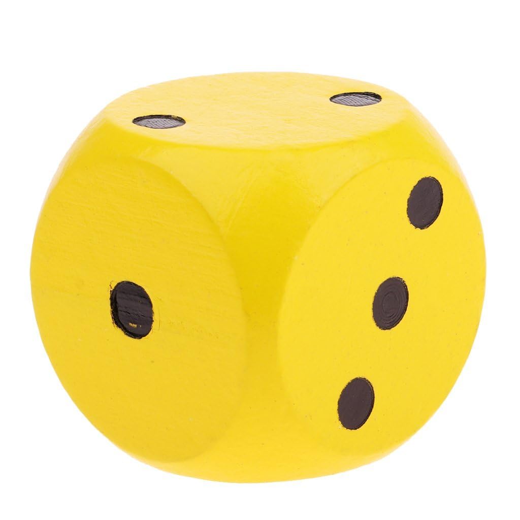 2PCS Big Dice, Dice Cube - Extra Large Wooden Cube with Rounded Corners for Family Board Games, RPG and Tabletop Gaming, Dics Set 2