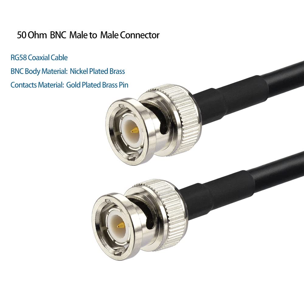 Superbat Câble RG58 BNC 7.6m Mâle à Mâle Câble Coaxial RF D