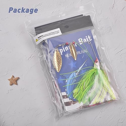 image for AGOOL Spinner Baits Fishing Lures Bass Fishing Bait Hard Spinner Lure 