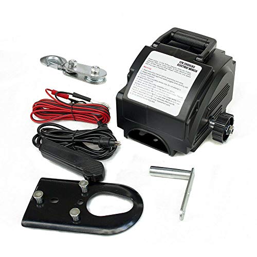 Cabrestante eléctrico portátil 300W 2000LB 12V miniatura 3